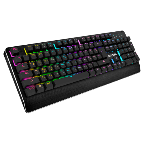 Механическая игровая клавиатура SVEN KB-G9700 (104 кл,+12Fn,RED switch, RGB, мет, корпус) Sven