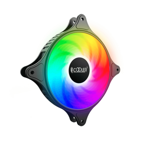 Кулер для корпуса/ Case Cooler PCCooler FX 120 ARGB BK (120x120x25mm, 4-pin PWM, ARGB, 52.79CFM, 33.2dBA, 2000RPM, Black)