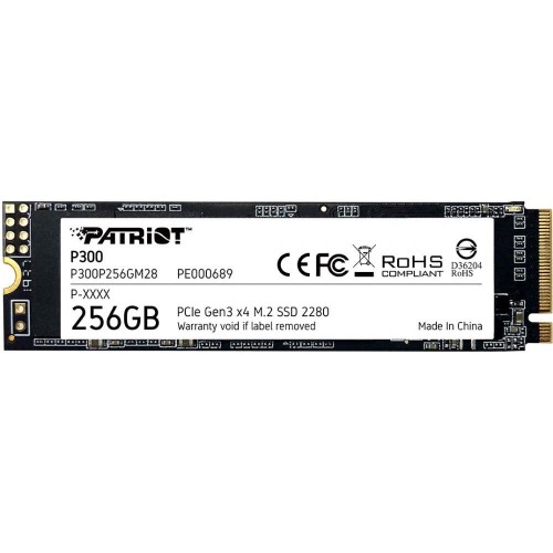 Твердотельный накопитель Patriot P300 256GB PCIe 3.0 x4 M.2 2280 - Высокая производительность для ваших устройств