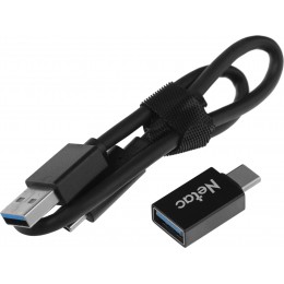 Накопитель SSD Netac USB-C 480Gb NT01Z7S-480G-32BK Z7S 2.5" черный