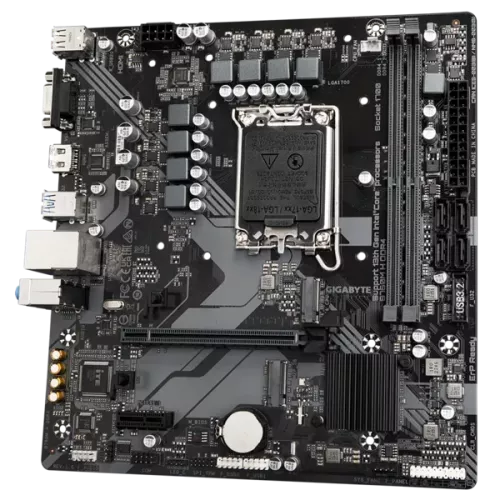 Материнская плата/ MB GIGABYTE INTEL B760 s1700, 2xDDR4(64GB), D-SUB/HDMI 2.1, 1xPCIe 4.0x16, 1xPCIe 3.0, 1xLAN, 4xSATA 6Gb/s, 2xM.2, 4xUSB 3.2, 2xUSB 2.0, mATX Gigabyte