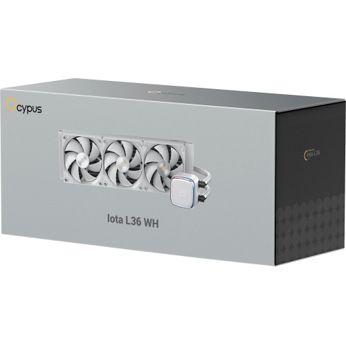 Система жидкостного охлаждения Ocypus Iota L36 WH: 360mm, 300W, ARGB, 3 вентилятора 120mm, совместимость с AM5 и AM4