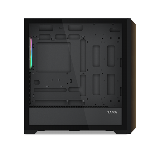 Корпус ПК без блока питания/ Case SAMA Z60 Black, Midi-Tower, TG, 4x140mm ARGB, 2xUSB 3.0 + 1xUSB 3.1 Type-C, E-ATX, ATX, mATX, mITX Black SAMA