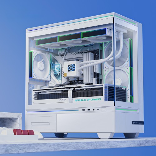 Корпус без блока питания/ Case Thermalright M10, Mini-Tower, TG, ARGB, no fans, 2xUSB-A 3.0, 1xUSB Type-C, mATX, mITX White