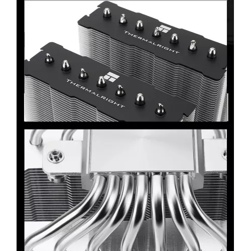Кулер для процессора/ CPU Cooler Thermalright Phantom Spirit 120 SE ARGB (4-pin PWM, 154mm, Ni/CU, 7x6mm, ARGB, 2x120mm, 66.17CFM, 25.6dBA, 1500RPM, S: 1700, 1200, 115X, AM5, AM4)