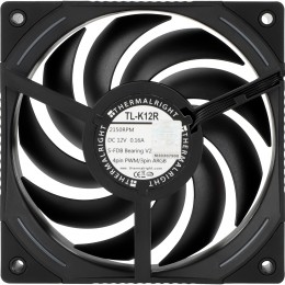 Кулер для корпуса/ Case Cooler Thermalright TL-K12R Reverse (120x120x25mm, 4-pin PWM, ARGB, 69CFM, 27dBA, 2150RPM, Black)