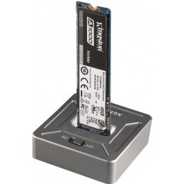 Док-станция SSD AgeStar 31CBNV1C NVMe алюминий серый M2 2280 M-key
