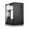 Корпус Foxline FL-728TG без блока питания, mATX, черный с USB 3.0, USB Type-C и ARGB подсветкой