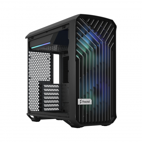 Корпус ПК без блока питания/ Case Fractal Design Torrent Compact RGB TG Light Tint, Midi-Tower, 2x180mm RGB, 2xUSB-A 3.2 + 1xUSB 3.2 Type-C E-ATX, SSI-CEB, ATX, mATX, mITX Black Fractal Design