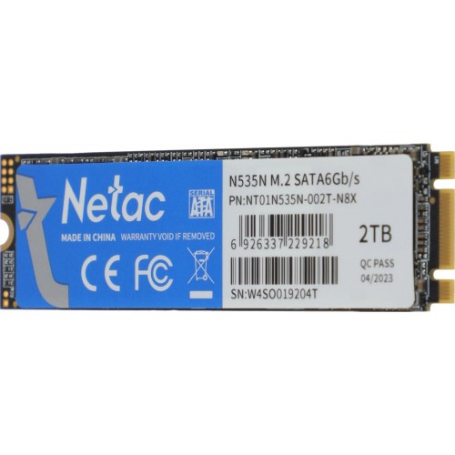 Твердотельный накопитель Netac SATA-III 2TB M.2 2280 NT01N535N-002T-N8X - Высокоскоростное Хранение Данных