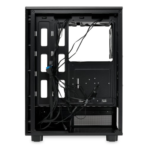 Корпус без блока питания/ Case HSPD F510, Panoramic Mid Tower, Black, TG, 0.5 SPCC, 3x120mm ARGB (Orbis F1) ATX, mATX, mITX 180/280/160mm 1x2.5", 1x3.5", 7xPCI 2xUSB-A 3.0 356x218x467mm HSPD