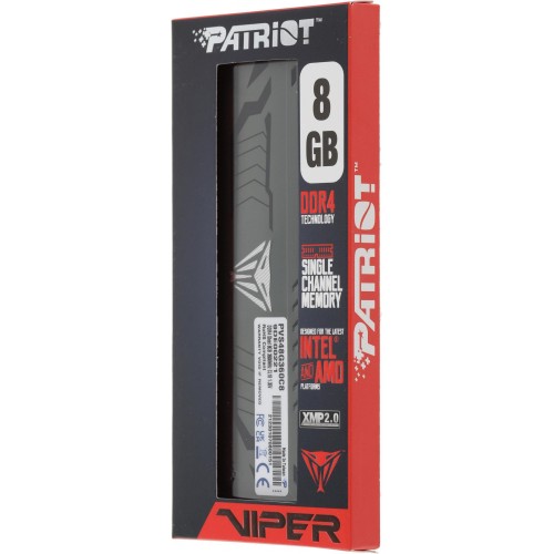 Оперативная память Patriot Viper Steel 8GB DDR4 3600MHz CL18 с радиатором - Высокая производительность для игрового ПК