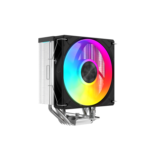 Кулер для процессора/ CPU Cooler SAMA A40L (240W, 4-pin PWM, 152mm, 4x6mm, ARGB, 1x120mm, 78CFM, 29dBA, 2200RPM, S: 1851/1700/1200/115X, AM5/AM4, silver) SAMA