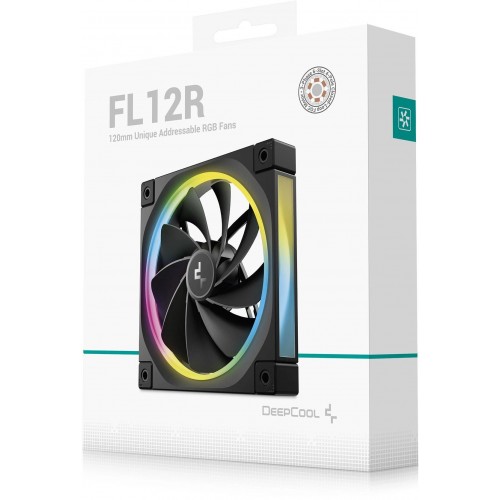Купить вентилятор Deepcool FL12R Reverse ARGB 120мм черный - тихий 4-pin, 33.9дБ (R-FL12R-BKAPN1-G) для корпуса