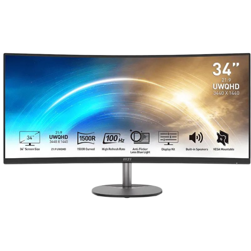 Купить MSI PRO MP341CQ 34 Монитор 3440x1440, VA, 100Hz, 4ms - Идеальный Выбор для Работы и Игры