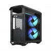 Корпус ПК без блока питания/ Case Fractal Design Torrent Compact RGB TG Light Tint, Midi-Tower, 2x180mm RGB, 2xUSB-A 3.2 + 1xUSB 3.2 Type-C E-ATX, SSI-CEB, ATX, mATX, mITX Black Fractal Design