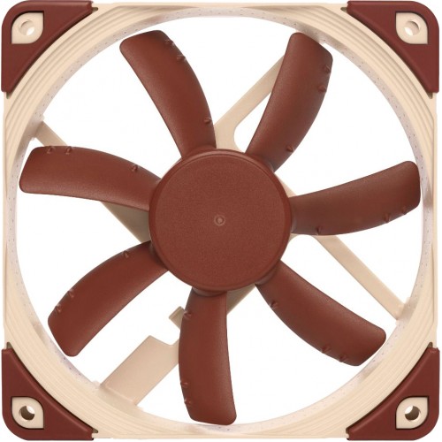 Кулер для корпуса/ Case Cooler Noctua NF-S12A PWM (120x120x25mm, 4-pin PWM, 63.27CFM, 17.8dBA, 1200RPM, Beige/Brown)