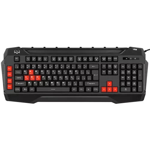 Игровая клавиатура SVEN KB-G8800: 109 клавиш, макросы, RGB-подсветка и звук. индикация для геймеров