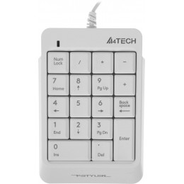 Числовой блок A4Tech FK13P белый USB slim для ноутбука (FK13P WHITE) кабель 1.5м