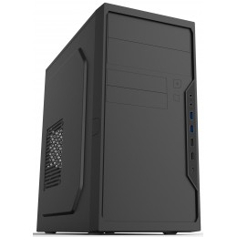 Корпус с блоком питания 450Вт./ Foxline FL-733R-FZ450R-U32C-PH mATX case, black, w/PSU 450W 12cm, w/2xUSB2.0, w/2xUSB3.0, w/1xType-C (USB2.0), w/2xcombo audio, w/pwr cord, w/o FAN