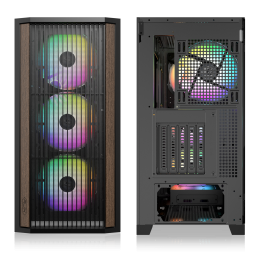 Корпус без блока питания/ Case Raijintek AGOS MAX-MS4, Midi-Tower, TG, 4x140mm ARGB, 2xUSB 3.0 + 1xUSB Type-C, E-ATX, ATX, mATX, mITX Black