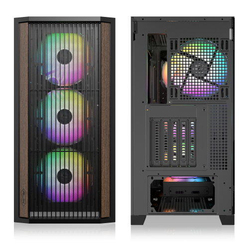 Корпус без блока питания/ Case Raijintek AGOS MAX-MS4, Midi-Tower, TG, 4x140mm ARGB, 2xUSB 3.0 + 1xUSB Type-C, E-ATX, ATX, mATX, mITX Black RAIJINTEK CO LTD