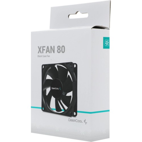 Вентилятор Deepcool XFan 80 (80x80x25, черный, 4-pin, 20дБ) - идеальное охлаждение для вашего корпуса
