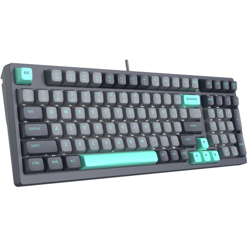 Клавиатура A4Tech FS300 PANDA ROCK: Механическая Игровая Клавиатура с LED Подсветкой и USB Подключением (Чёрный/Серый, 1.8м)