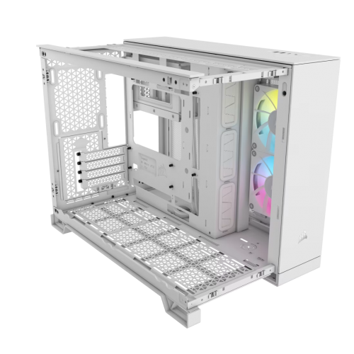 Корпус без блока питания/ Case Corsair iCUE LINK 2500X RGB, Midi-Tower, TG, 2x120mm RGB, 2xUSB-A 3.2, 1xUSB 3.2 Type-C, mATX, mITX White Corsair