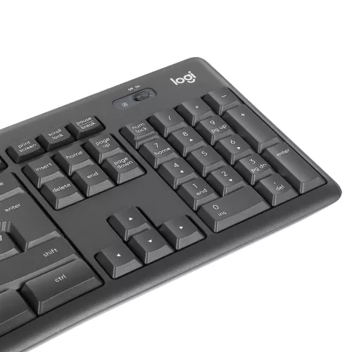 Комплект (клавиатура + мышь)/ Logitech Wireless MK295 Silent Combo GRAPHITE Retail