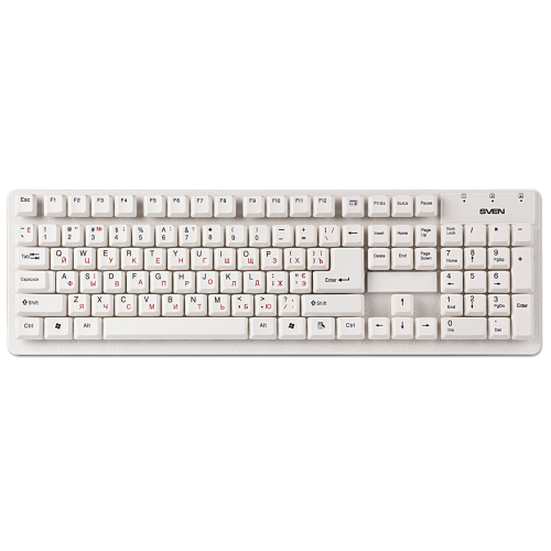 Клавиатура SVEN Standard 301 USB белая
