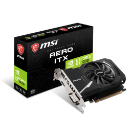 Видеокарта/ VGA MSI NVIDIA GeForce GT 1030 AERO ITX 2GD4 OC 2GB, DDR4/64-bit, PCIe 3.0, 1xDVI-D, 1xHDMI 2.0, 2-slot