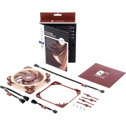 Кулер для корпуса/ Case Cooler Noctua NF-A12x25 PWM (120x120x25mm, 4-pin PWM, 60.09CFM, 22.6dBA, 2000RPM, Beige/Brown)