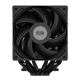 Кулер для процессора/ CPU Cooler PCCooler RT620 Digital BK (250W, 4-pin PWM, LED temp., 157mm, Al/Cu, 6x6mm, 2x120mm, 73.32CFM, 34.9dBA, 2200RPM, S: 1851/1700/1200/115X, AM5/AM4, black)