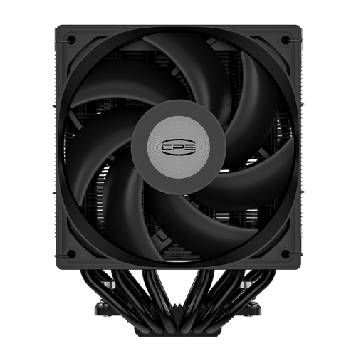 Кулер для процессора/ CPU Cooler PCCooler RT620 Digital BK (250W, 4-pin PWM, LED temp., 157mm, Al/Cu, 6x6mm, 2x120mm, 73.32CFM, 34.9dBA, 2200RPM, S: 1851/1700/1200/115X, AM5/AM4, black) PcCooler