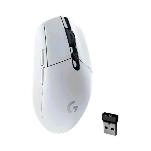 Мышь Logitech G304 Lightspeed белый оптическая 12000dpi беспров. USB 5but (910-005295)
