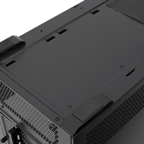 Корпус без блока питания/ Case HSPD M712, Mesh Mid Tower, Black, TG, 0.6 SPCC, no fans, E-ATX, ATX, mATX, mITX, 175/410/160mm, 2x2.5", 2x3.5", 7xPCI, 2xUSB-A 3.0, 476x225x455mm HSPD