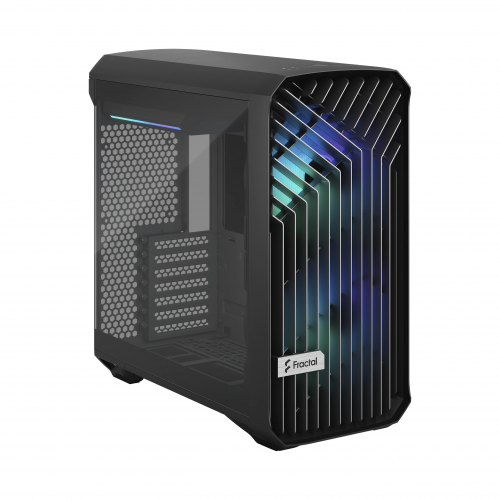 Корпус ПК без блока питания/ Case Fractal Design Torrent Compact RGB TG Light Tint, Midi-Tower, 2x180mm RGB, 2xUSB-A 3.2 + 1xUSB 3.2 Type-C E-ATX, SSI-CEB, ATX, mATX, mITX Black Fractal Design