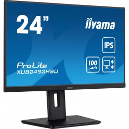 Монитор Iiyama 23.8" ProLite XUB2492HSU-B6 черный IPS LED 0.4ms 16:9 HDMI M/M матовая HAS Piv 250cd 178гр/178гр 1920x1080 100Hz DP FHD USB 4.9кг