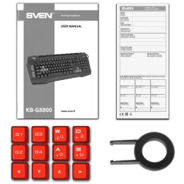 Игровая клавиатура SVEN KB-G8800 (109 кл, макросы, RGB-подсветка, звук. индикация, USB-порт)