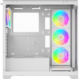 Корпус ПК без блока питания/ Case Ocypus Gamma C72 WH ARGB, Midi-Tower, TG, 4x120mm ARGB, 2xUSB-A 2.0 + 1xUSB-A 3.0, ATX, mATX, mITX White