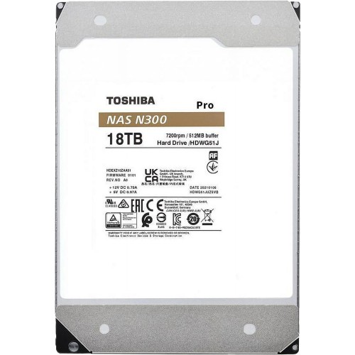 Жесткий диск Toshiba N300 NAS PRO 18TB 7200 об/мин SATA3 - надежное решение для хранения данных