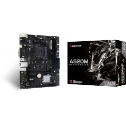 Материнская плата Biostar A520MHP Soc-AM4 AMD A520 2xDDR4 mATX AC`97 8ch(7.1) GbLAN RAID+VGA+HDMI [A520MHP]