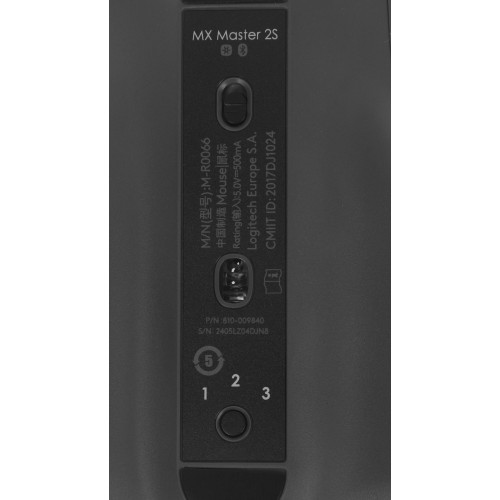 Мышь Logitech MX Master 2S черный оптическая 4000dpi беспров. BT/Radio USB 7but (910-007223)