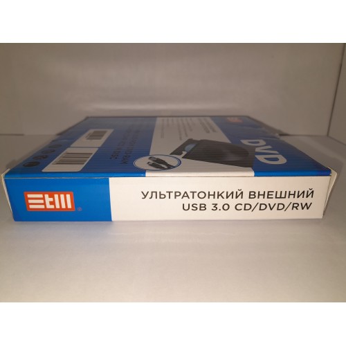 Внешний оптический DVD привод USB 3.0 и Type-C - Slim Black DVD-RW для ноутбуков и ПК