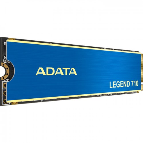 Твердотельный накопитель/ ADATA SSD LEGEND 710, 1024GB, M.2(22x80mm), NVMe 1.4, PCIe 3.0 x4, 3D NAND, R/W 2400/1800MB/s, IOPs 180 000/150 000, TBW 260, DWPD 0.23, with Heat Sink (3 года) ADATA