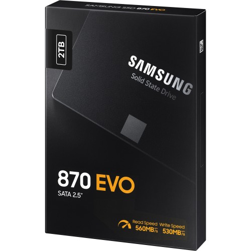Купить Samsung SSD 870 EVO 2000GB 2.5 - Высокоскоростной твердотельный накопитель SATA3 с DRAM буфером 2048MB