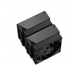 Кулер для процессора/ CPU Cooler PCCooler RT620 Digital BK (250W, 4-pin PWM, LED temp., 157mm, Al/Cu, 6x6mm, 2x120mm, 73.32CFM, 34.9dBA, 2200RPM, S: 1851/1700/1200/115X, AM5/AM4, black)