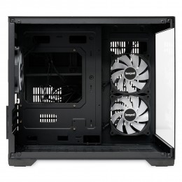 Корпус без блока питания/ Case HSPD F330, Panoramic Mini-tower, Black, TG, 0.5 SPCC, 3x120mm ARGB (FN027) mATX, mITX 160/400/200mm 1x2.5", 2x3.5", 4xPCI 1xUSB-C 3.0, 2xUSB-A1.0 428x280x375mm