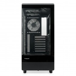 Корпус без блока питания/ Case HSPD F510, Panoramic Mid Tower, Black, TG, 0.5 SPCC, 3x120mm ARGB (Orbis F1) ATX, mATX, mITX 180/280/160mm 1x2.5", 1x3.5", 7xPCI 2xUSB-A 3.0 356x218x467mm